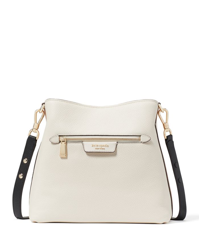 Hudson Color Blocked Pebbled Leather Shoulder Bag
