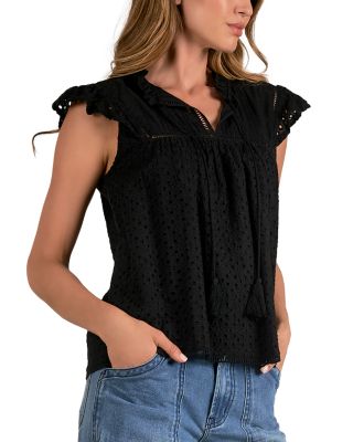 Cotton Sleeveless Ruffled Top