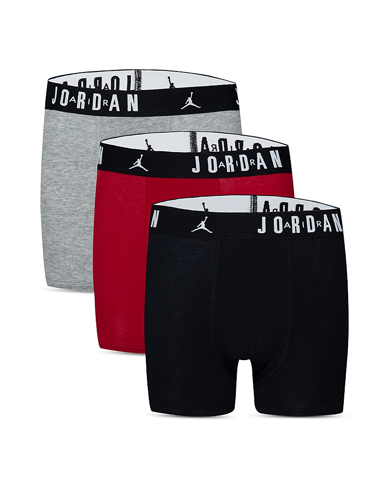 Jordan Boys' Flight Cotton Core Boxer Briefs, Pack of 3 - Big Kid