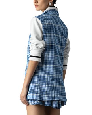 Blue Revival Varsity Mixed Media Blazer