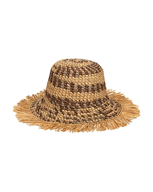 Shop San Diego Hat Company Raffia Handwoven Bucket Hat In Brown