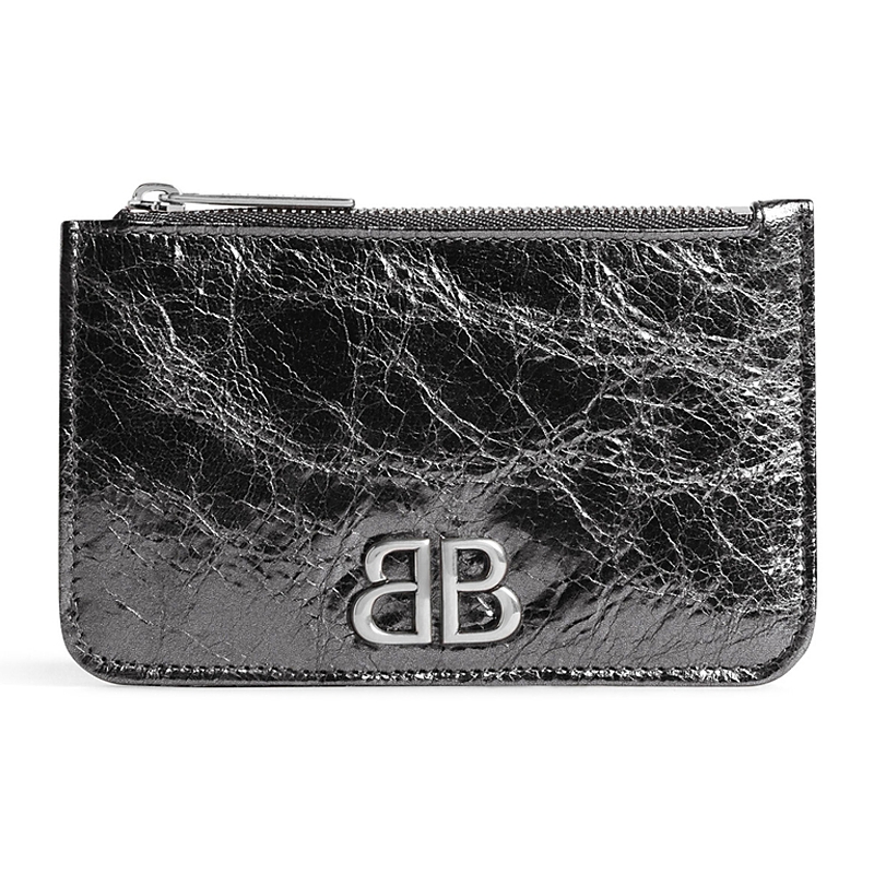 Balenciaga Monaco Long Coin and Card Holder Metallized