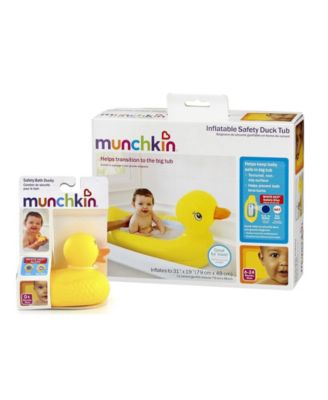 Munchkin - Inflatable Safety Tub and Bath Ducky Toy - Ages 6-24 months