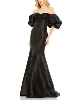 Sweetheart Off The Shoulder Puff Sleeve Gown