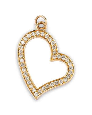 Nina Gilin 14K Yellow Gold Diamond Heart Pendant
