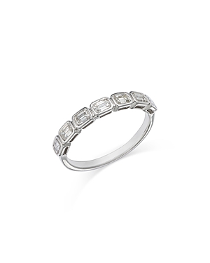 Bloomingdale's Diamond Emerald Cut Band In 14k White Gold, 0.65 Ct. T.w.