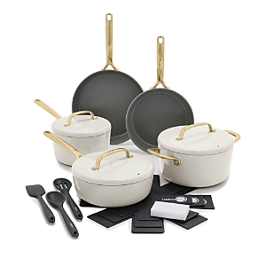 Greenpan Gp5 Champange 8 Piece Ceramic Non-stick Cookware Set With 3-piece Utensil Set - 100% Exclus In Light Beig
