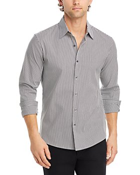 Hollister Mens Size S Cotton L/S Button Down Aqua Blue White Stripe Dress  Shirt