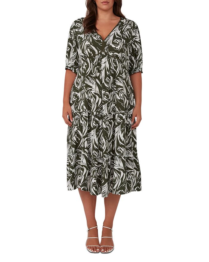 Estelle Plus Abstract Midi Dress | Bloomingdale's