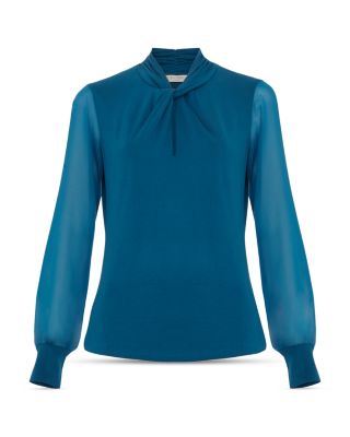 Ashley Twist Front Long Sleeved Blouse