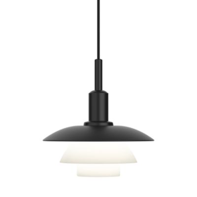 PH 3/3 Pendant Metal Black/Opal Glass