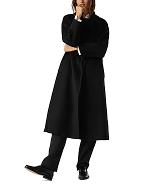 Shop Ba&sh Ba & Sh Manteau Kate Tie Waist Coat In Black