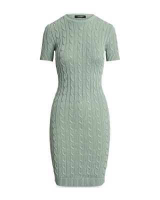 Ralph Lauren Cable Knit Short Sleeve Sweater Dress