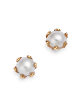 Bloomingdale's Fine Collection Children's Freshwater Pearl Screw Back Stud Earrings in 14K Yellow Gold