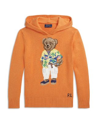 Ralph Lauren Boys Cotton Polo Bear Hooded Sweater Little Kid Big kid Bloomingdale s