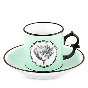 Vista Alegre Herbariae By Christian Lacroix Coffee Cup And Saucer In Green