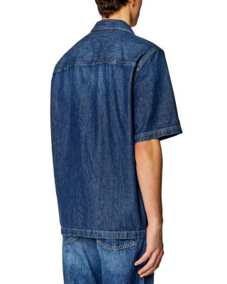 D-Paroshort Denim Bowling Shirt