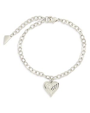 Sterling Forever Beating Heart Charm Bracelet