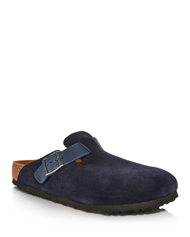 BIRKENSTOCK MEN'S BOSTON CLOGS IN DARK BLUE