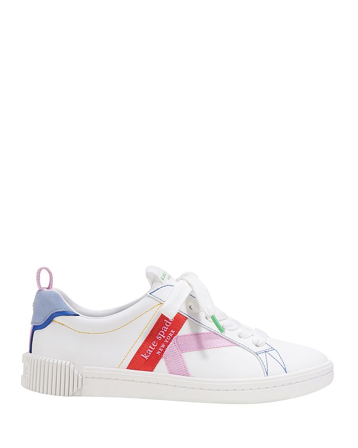 Shop Kate Spade New York Women's Signature Low Top Sneakers In White Multi