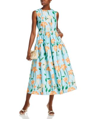 Printed Cotton A Line Dress