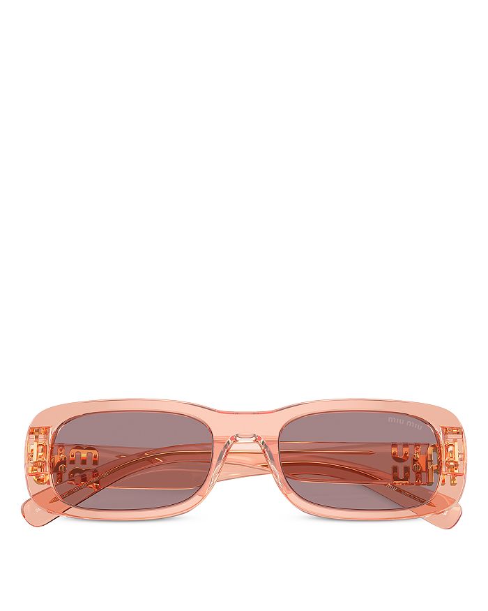 Miu Miu Womens Pink Mu 08zs Oval-frame Acetate Sunglasses In Pink/purple Solid