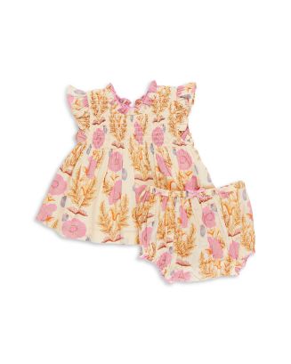 Pink Chicken Baby Girl Stevie Dress Set - Vintage Bunnies