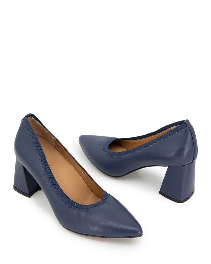 Shop Gentle Souls By Kenneth Cole Women's Dionne Pointed Toe Slip On Pumps In Navy