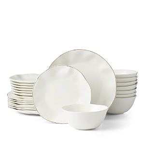 Lenox Blue Bay White 24-piece Dinnerware Set In White