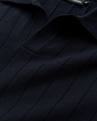 Freys Crescent Knit Short Sleeve Polo Sweater