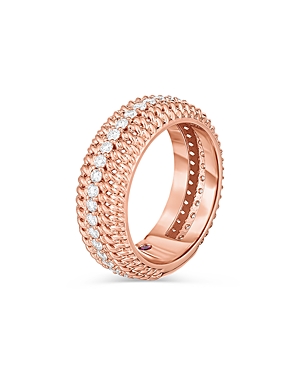Roberto Coin 18K Rose Gold Opera Diamond Textured Statement Ring