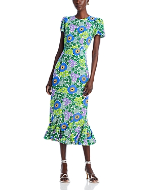 Rhode Lulani Floral Print Midi Dress