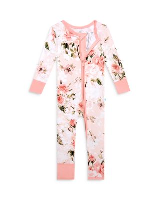 Girls' Vintage Pink Rose Convertible Footie - Baby