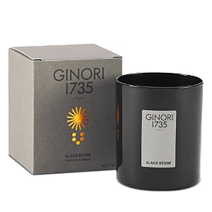Ginori 1735 Lcdc Black Stone Candle Refill, 6.7 Oz. In White