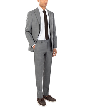 Boglioli Melange Solid Slim Fit Suit In Grey
