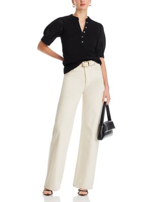 Puff Sleeve Henley Top