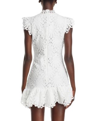Mock Neck Lace Shift Dress - Exclusive
