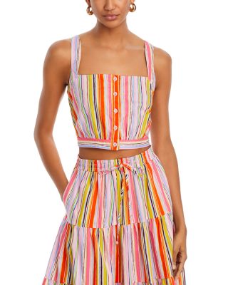 AQUA - Multistripe Crop Tank - Exclusive