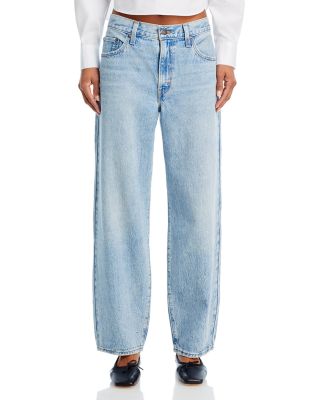 Baggy Dad High Rise Straight Jeans in Fan Flare