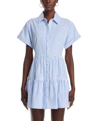 Stripe Mini Shirt Dress - Exclusive
