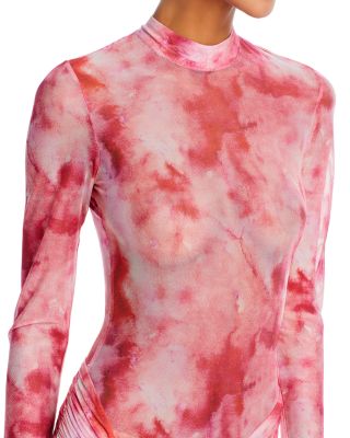 chinese dress ladies Bardot Lea Mesh Midi in Light Pink – TrenLend main image 1