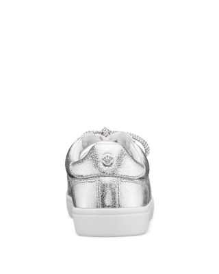 Girls' Kalen Rhinestone Bow Slip On Sneakers