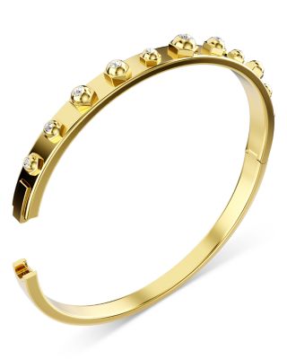 Numina Crystal Raised Bezel Bangle Bracelet