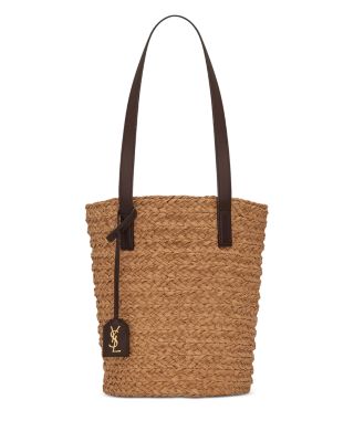 SAINT LAURENT - Panier Small Bucket Bag in Raffia