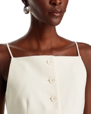 Una Sleeveless Button Down Top