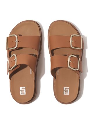 Women's GEN-FF Buckle Two Bar Leather Slides
