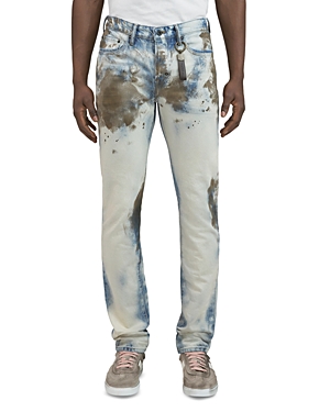 Fuji Slim Fit Tapered Distressed Jeans in Indigo Blue