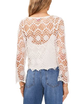 Crocheted Flare Sleeve Top