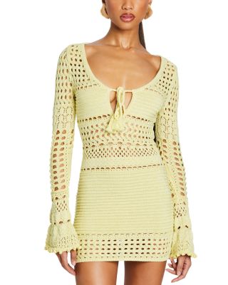 nakd wide sleeve knitted maxi dress Backless Maxi Knit Dress – SNIDEL main image 1