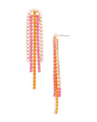 Aqua Multicolored Drop Earrings, 2.8L - Exclusive
